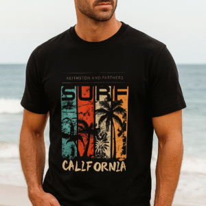 Men's California beach vibes printed Regular Fit T-shirt