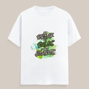 Men’s White Funny Rule Breaker Classic Crew T-Shirt