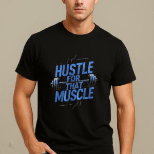 Men’s Black Gym Motivation Quotes Supima T-Shirt