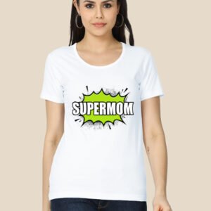 Women's Supermom Printed Regular Fit T-Shirt
