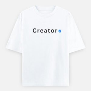 Mens Verified Creator Oversized T-Shirt – Blue Tick Edition