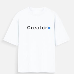Women's Blue Tick Verified Creator Oversized Standard T-Shirt