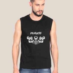 Men’s Fearless Skull Gym Sleeveless T-Shirt