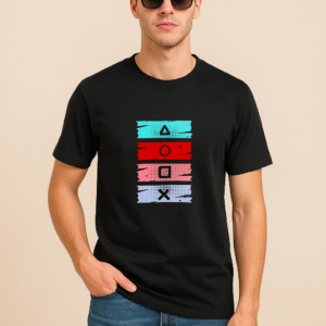 Men's Gamer Vibes Standard Regular Fit Crew T-Shirt
