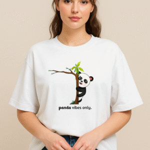 Women's Oversized Panda Vibes T-Shirt