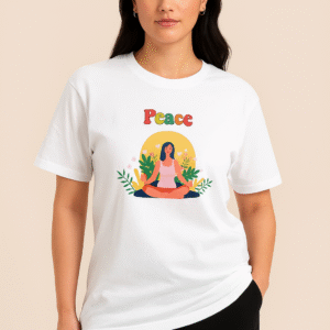 Women's Regular Fit "Peace Yoga" T-Shirt
